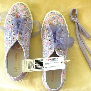 NWT Superga LoveShackFancy Lilac Shoes